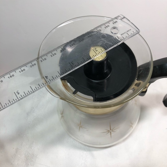 Vintage MCM Pyrex Corning 1960s Atomic Star Burst 4 Cup Coffee Pot Carafe - Picture 14 of 14